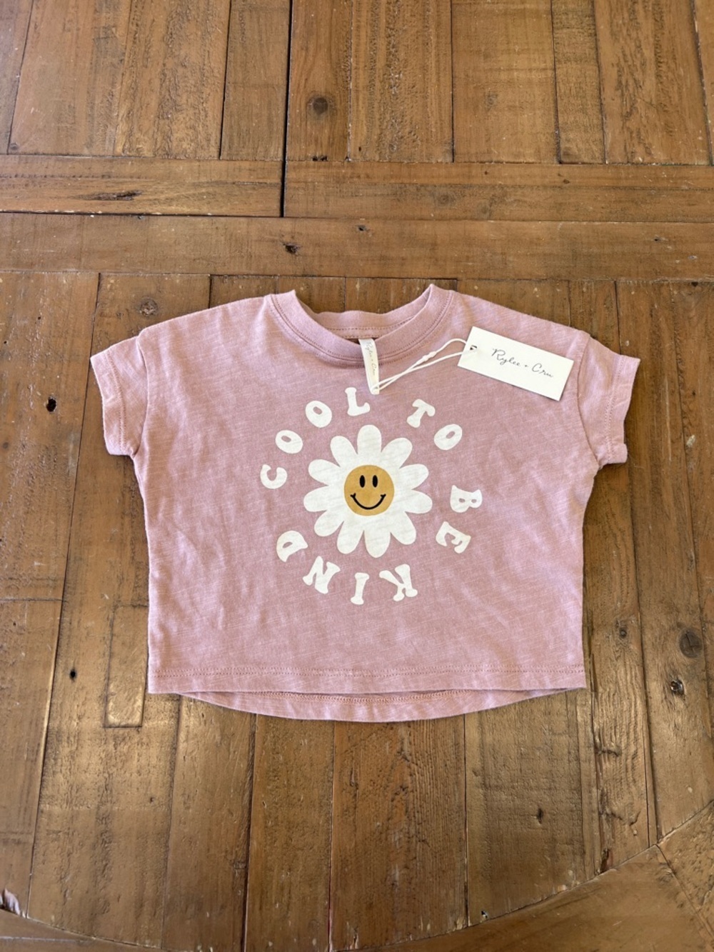 Rylee + cru cool to be kind boxy short sleeve tee shirt 3-6 months nwt